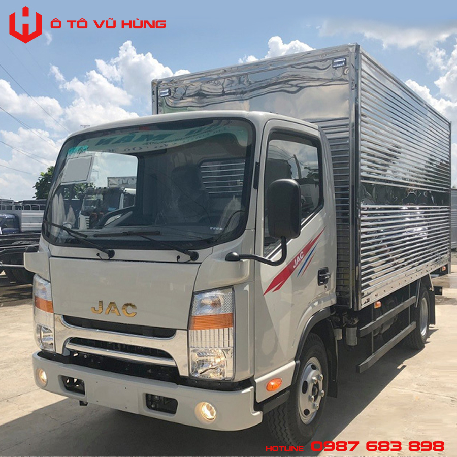Xe Tải Jac N350 3T5 Thùng Kín Gắn Bửng Nâng